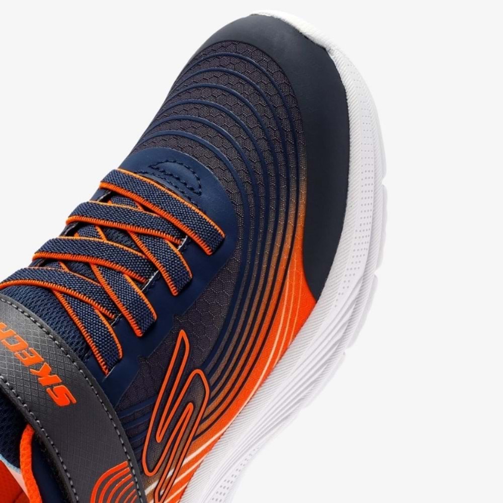 Skechers Microspec Advance 403926L-NVOR Ortopedik Çocuk Spor Ayakkabı
