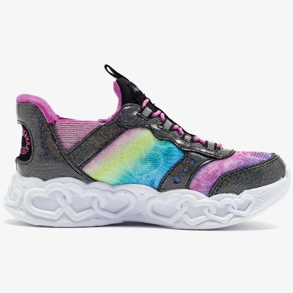 Skechers Infinite Heart Lights Eternal Shimmer 303755L-BKMT Ortopedik Işıklı Çocuk Spor Ayakkabı