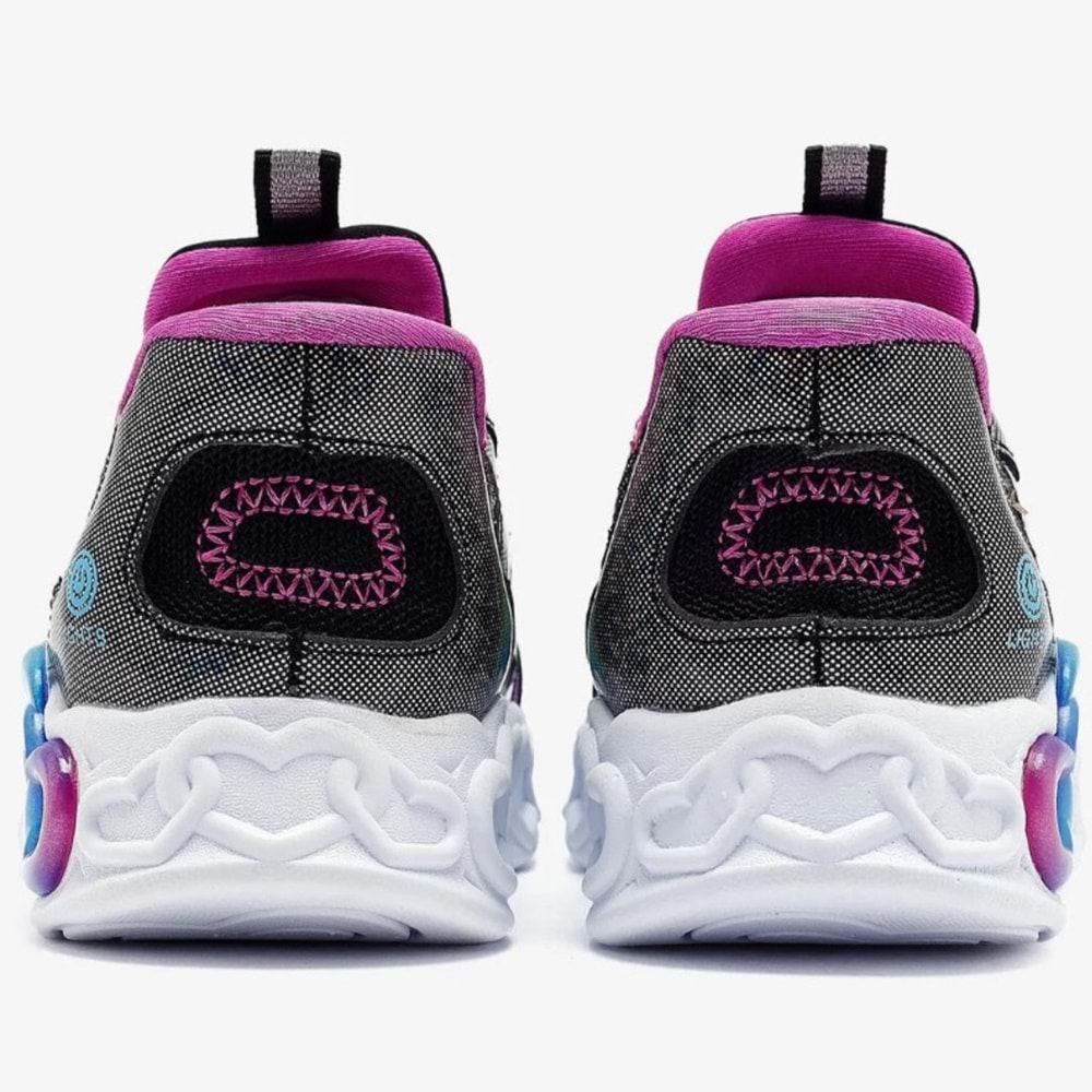 Skechers Infinite Heart Lights Eternal Shimmer 303755L-BKMT Ortopedik Işıklı Çocuk Spor Ayakkabı