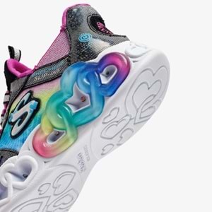 Skechers Infinite Heart Lights Eternal Shimmer 303755L-BKMT Ortopedik Işıklı Çocuk Spor Ayakkabı