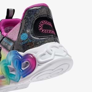 Skechers Infinite Heart Lights Eternal Shimmer 303755L-BKMT Ortopedik Işıklı Çocuk Spor Ayakkabı