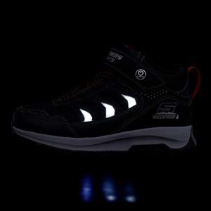 Skechers Storm Blazer - Glow Roam 406410L-BKCC Kauçuk Taban Ortopedik Işıklı Çocuk Bot
