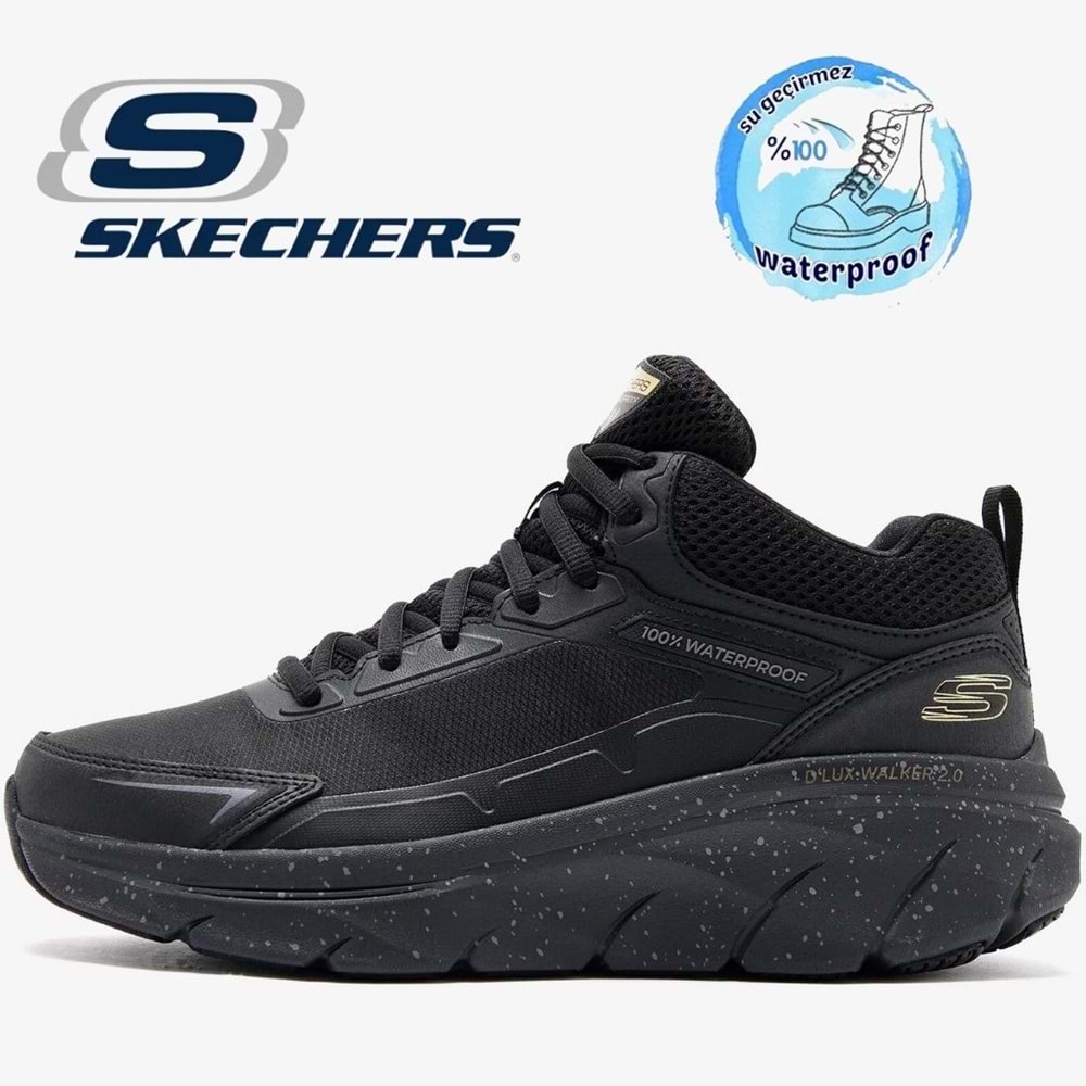 Skechers D'lux Walker 2.0-Grailo 232953-BBK Waterproof Erkek Bot
