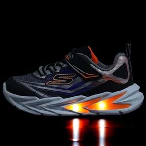 Skechers Flex Glow Ultra 400139L-BKSL Ortopedik Işıklı Çocuk Spor Ayakkabı