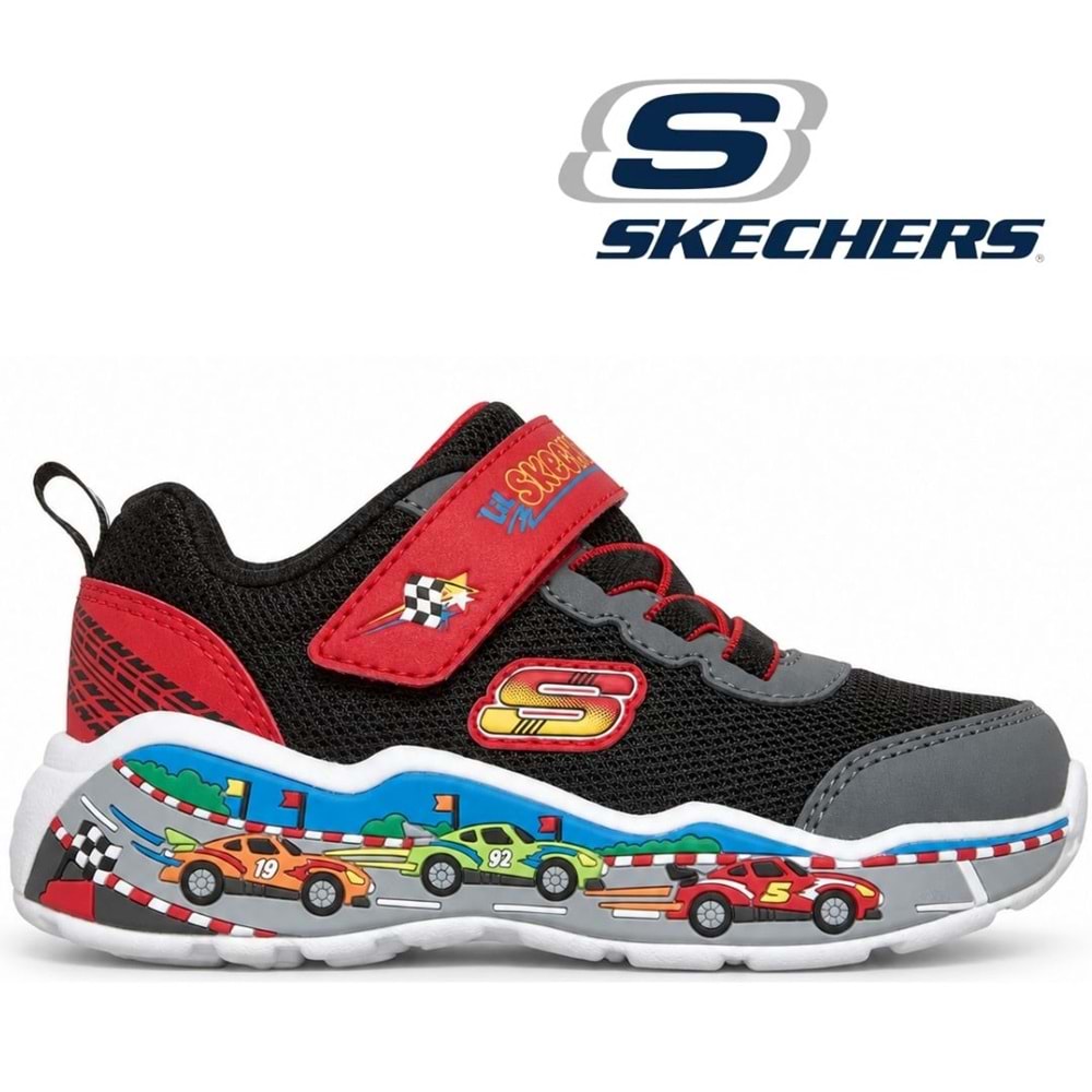 Skechers Play Scene 407312N-BKRD Ortopedik Çocuk Spor Ayakkabı