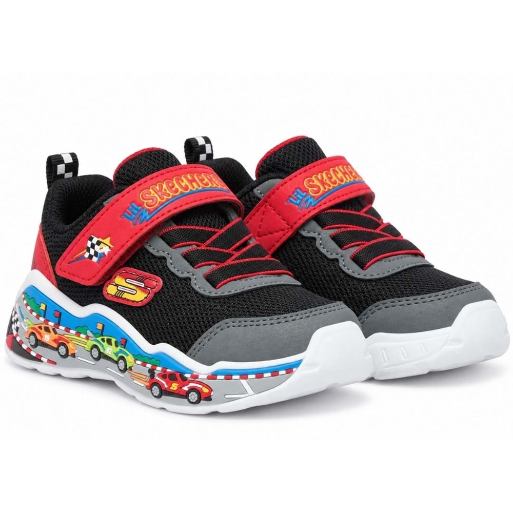 Skechers Play Scene 407312N-BKRD Ortopedik Çocuk Spor Ayakkabı