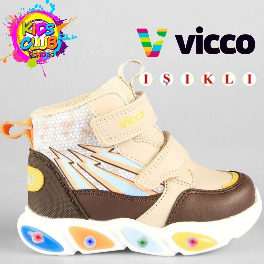 Vicco David Phylon Kauçuk Taban Ortopedik Işıklı Çocuk Bot