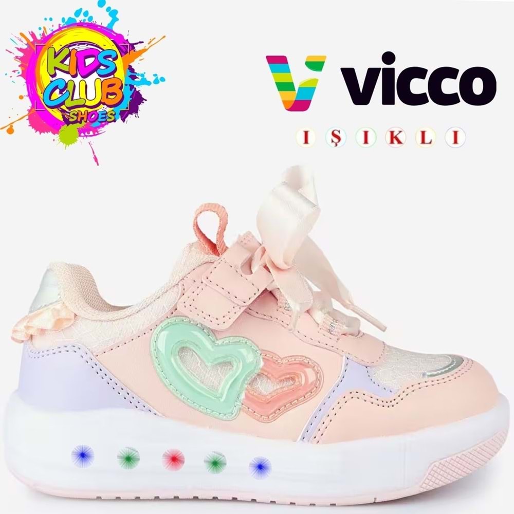 Vicco Tracy Işıklı Süs Bağcıklı Ortopedik Çocuk Spor Ayakkabı