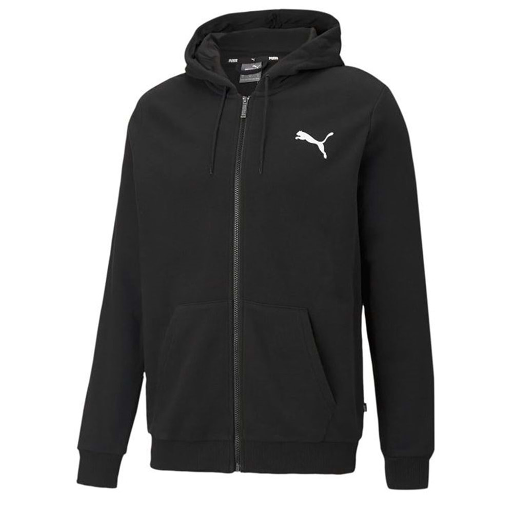 Puma ESS Small Logo FZ Hoodie TR 586704-51 Fermuarlı Erkek Kapüşonlu Sweatshirt