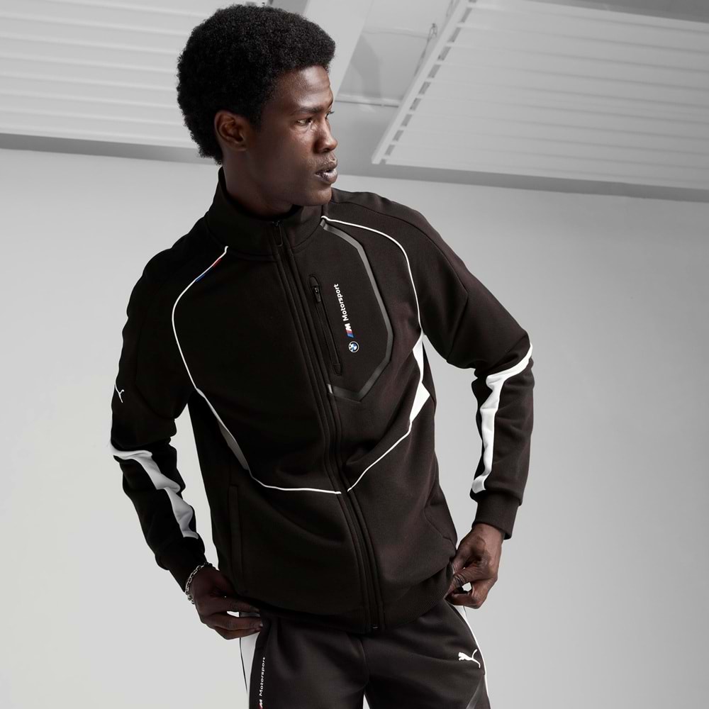 Puma Bmw MMS Hoodie Fermuarlı Jacket 630616-01 Erkek Eşofman Üstü