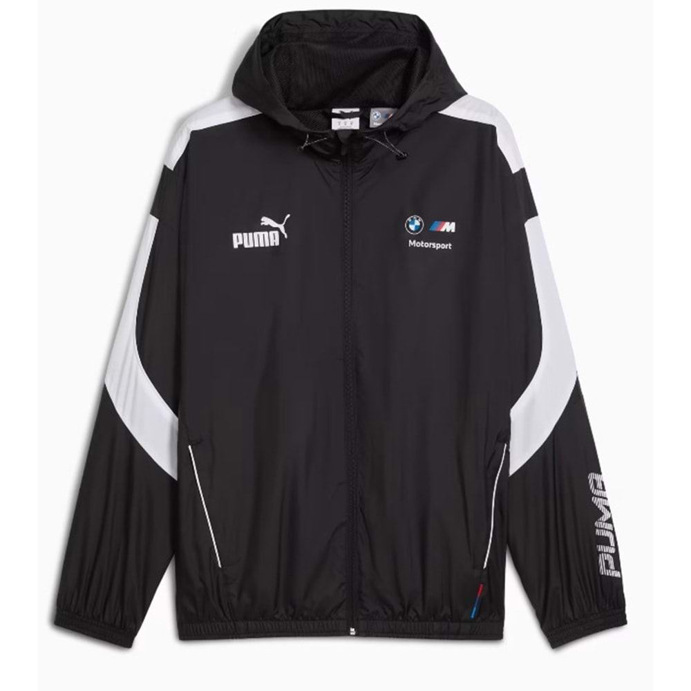 Puma BMW MMS MT7+ Wındbreaker 633172-01 Kapüşonlu Yağmurluk Eşofman Üstü Erkek Ceket