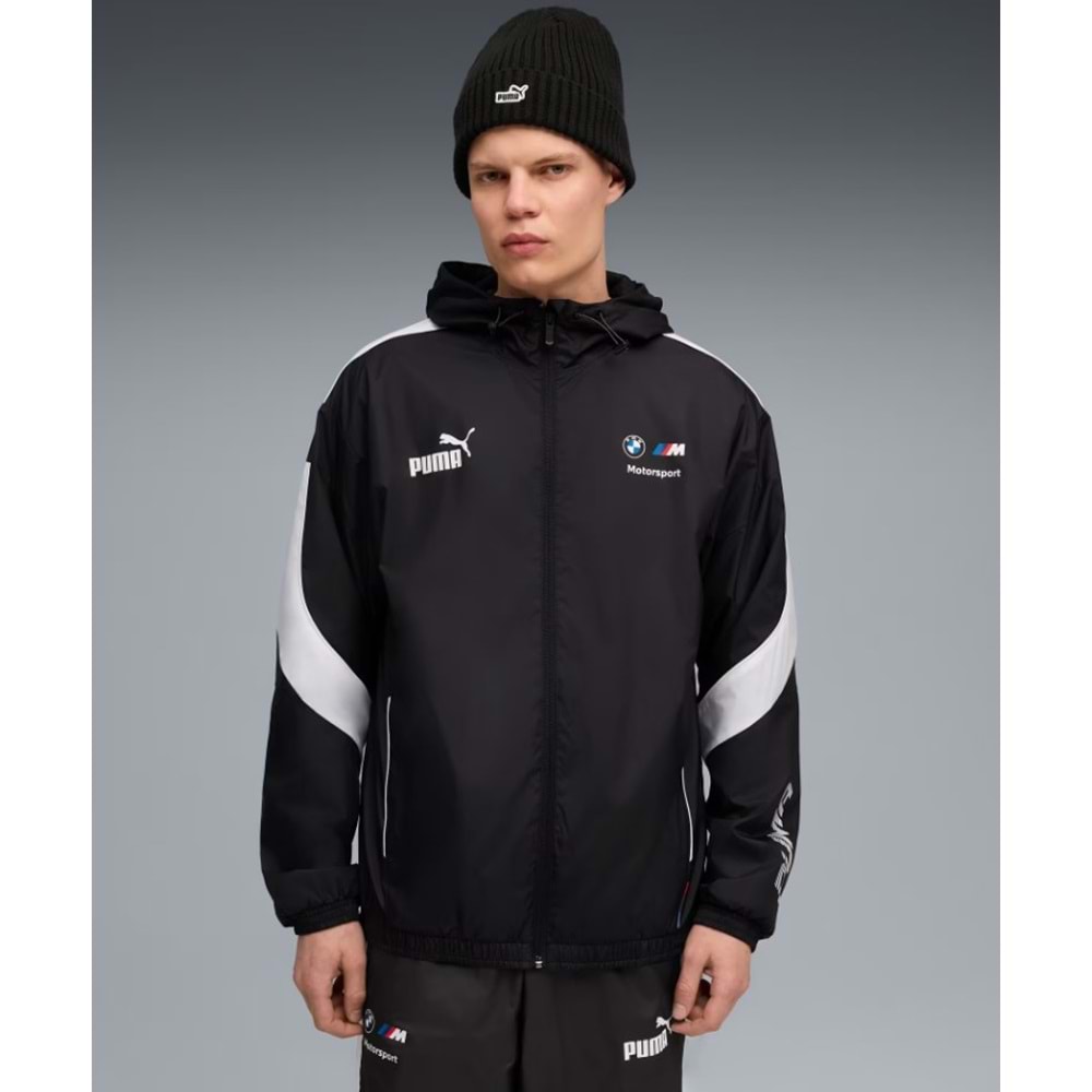 Puma BMW MMS MT7+ Wındbreaker 633172-01 Kapüşonlu Yağmurluk Eşofman Üstü Erkek Ceket