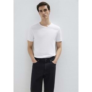 Mavi M063748-620 Ribana Detaylı Basic V Yaka Tişört Erkek Tişort