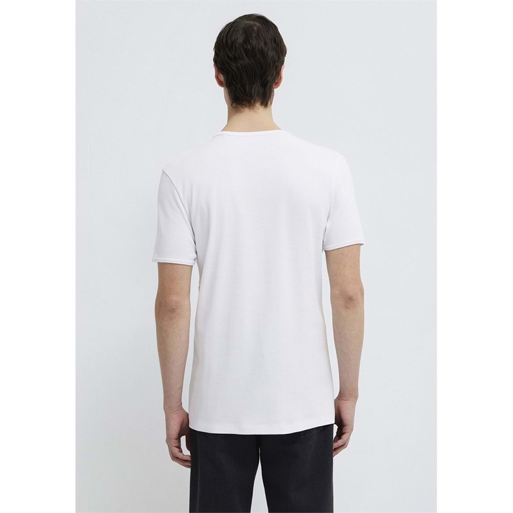Mavi M063748-620 Ribana Detaylı Basic V Yaka Tişört Erkek Tişort