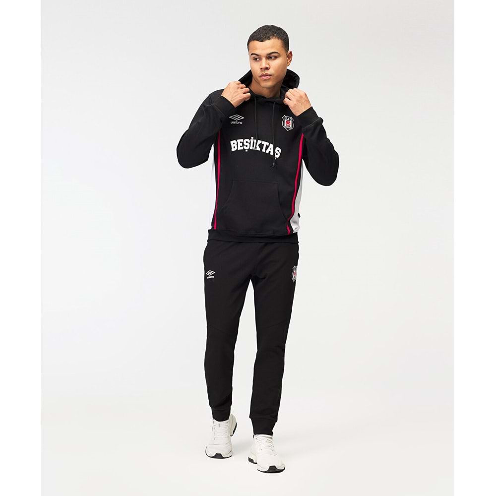 Beşiktaş S.K. Bjk Umbro 25/26 Takım Antrenman Pamuklu Erkek Kapüşonlu Sweatshirt