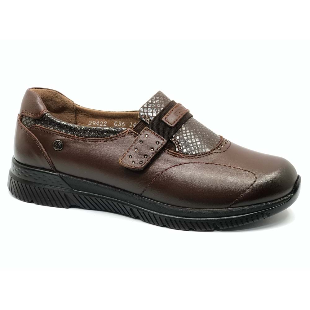 Forelli Tulıp Hakiki Deri Ortopedik Comfort Kadın Casual Ayakkabı