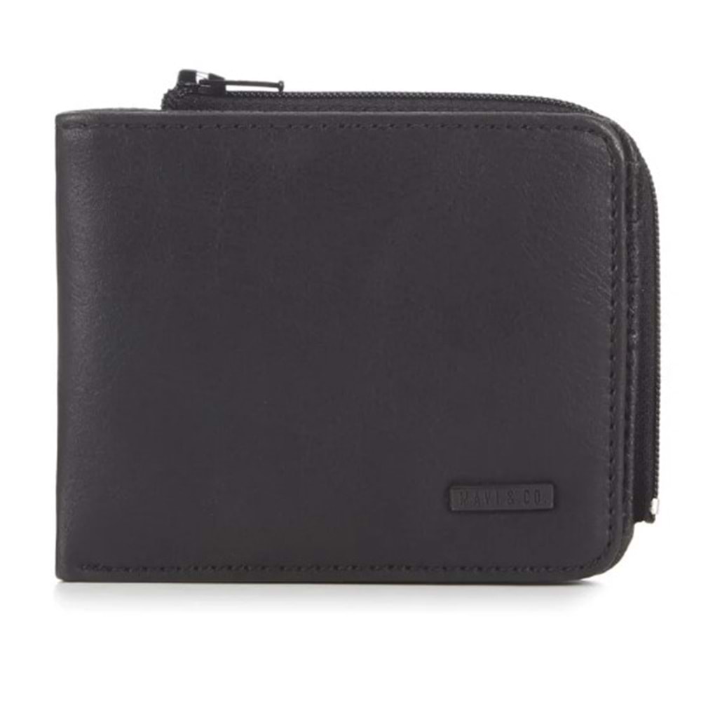 Mavi Fermuar Detaylı Siyah Cüzdan 091361-900 Cüzdan Spor Cüzdanı