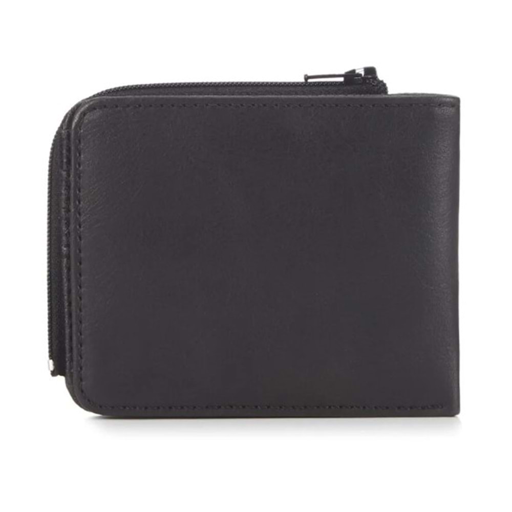 Mavi Fermuar Detaylı Siyah Cüzdan 091361-900 Cüzdan Spor Cüzdanı