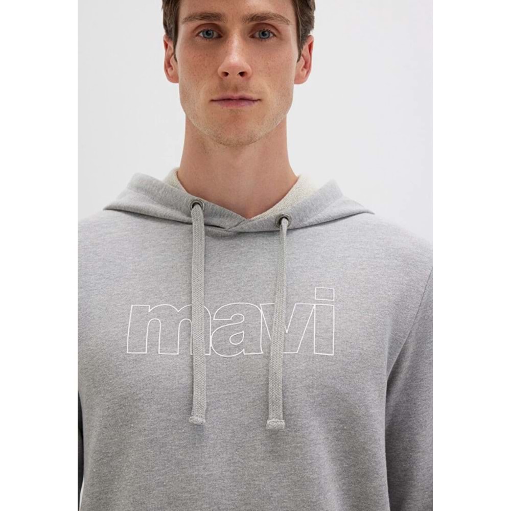 Mavi 065606-28387 Logo Baskılı Kapüşonlu Erkek Sweatshirt