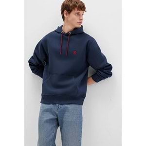 Mavi 065809-29743 Logo Nakışlı Erkek Kapüşonlu Sweatshirt