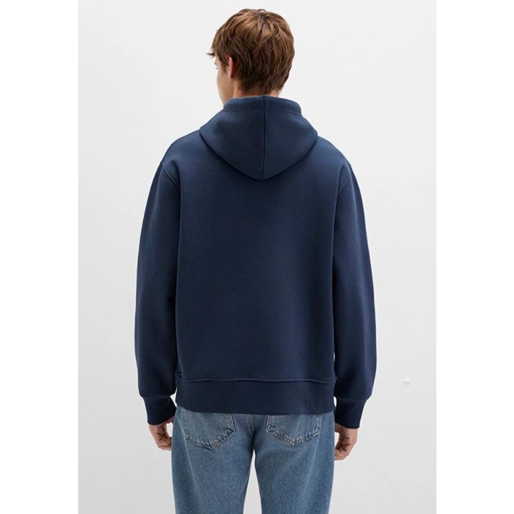 Mavi 065809-29743 Logo Nakışlı Erkek Kapüşonlu Sweatshirt