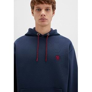 Mavi 065809-29743 Logo Nakışlı Erkek Kapüşonlu Sweatshirt