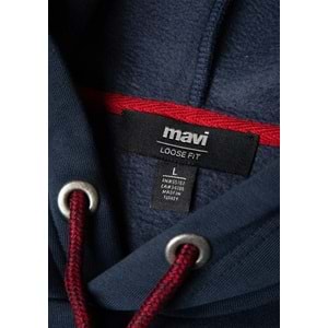 Mavi 065809-29743 Logo Nakışlı Erkek Kapüşonlu Sweatshirt