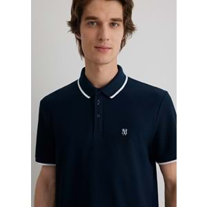 Mavi M066039-30651 Mühür Logo Şerit Detaylı Polo Yaka Tişört Erkek Tişort