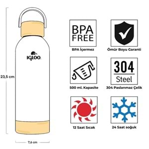 Igloo Hydrate Pro Botte 500ml Termos Matara
