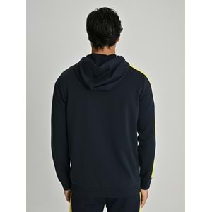 Fenerbahçe S.K. 25/26 Tribün Basic Hoodie Kapüşonlu Fermuarlı Eşofman Üstü Erkek Ceket