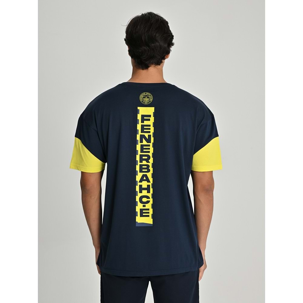 Fenerbahçe S.K. 25/26 Sezon Tribün Mesh Baskılı Oversize Fit Tişört Tribün Forması