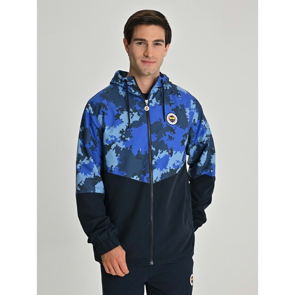 Fenerbahçe S.K. 25/26 Tribün Kamuflaj Yağmurluk Antrenman Jacket Eşofman Üstü Erkek Ceket