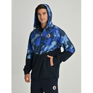 Fenerbahçe S.K. 25/26 Tribün Kamuflaj Yağmurluk Antrenman Jacket Eşofman Üstü Erkek Ceket