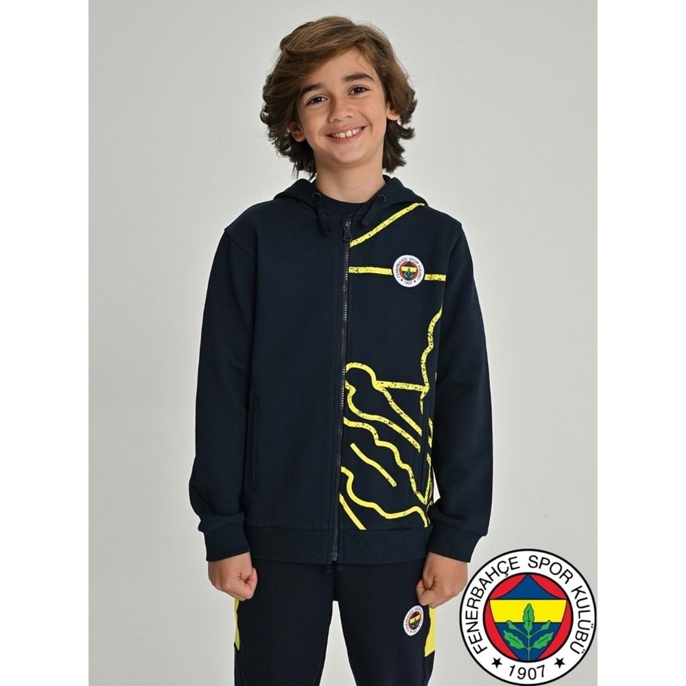 Fenerbahçe S.K. 25/26 Tribün All Over Baskı Çocuk Sweatshirt