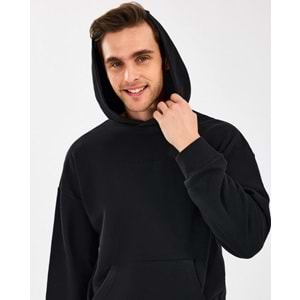 Skechers M Essential Hoodie Sweatshirt S242110-001 Erkek Kapüşonlu Sweatshirt