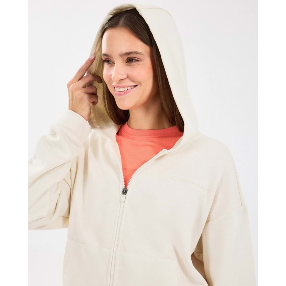 Skechers S242117-102 W Essential Full Zip Hoodie Sweatshirt Eşofman Üstü Kadın Ceket