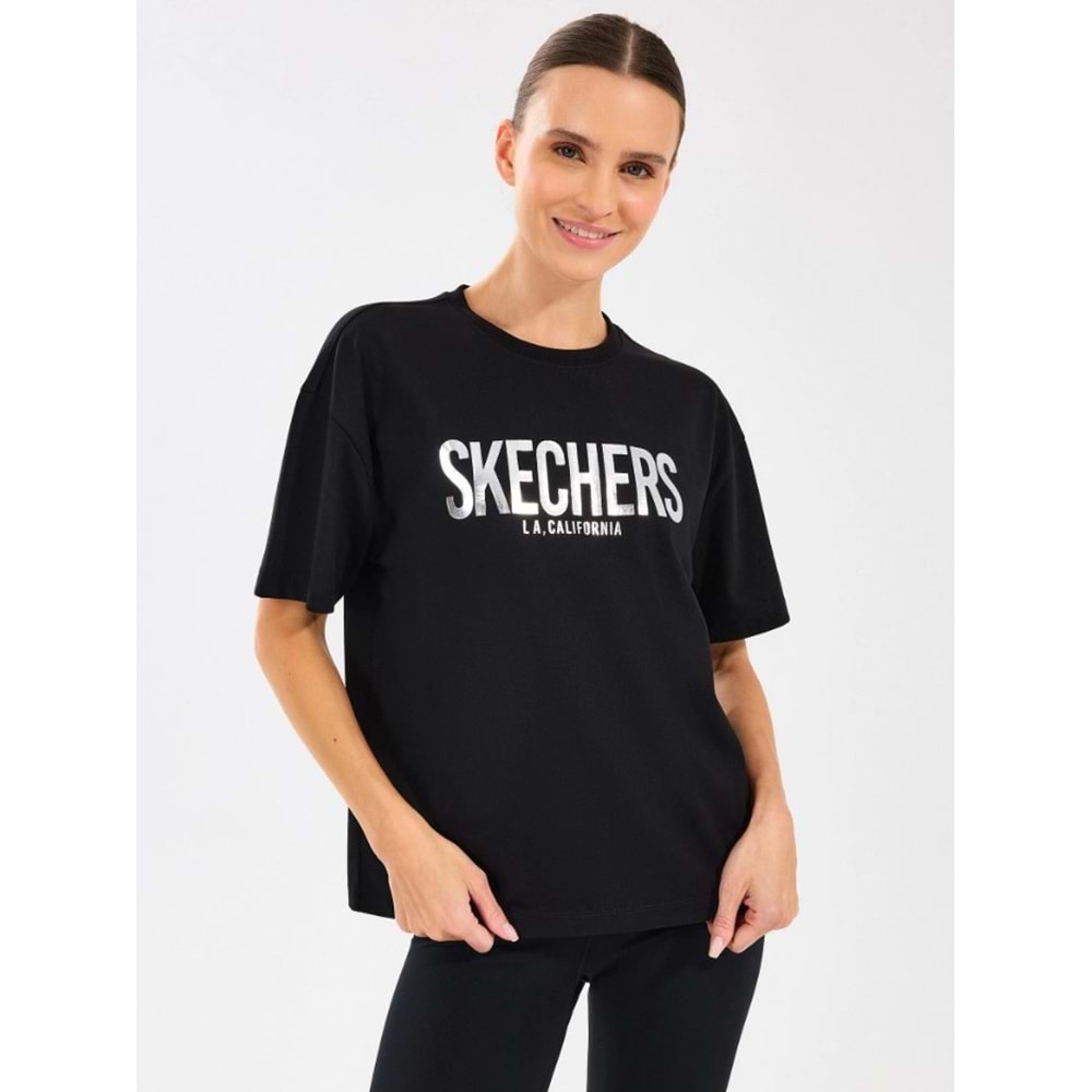 Skechers W Loose Fit Graphic Tee T-Shirt S2510131-001 Kadın Tişört