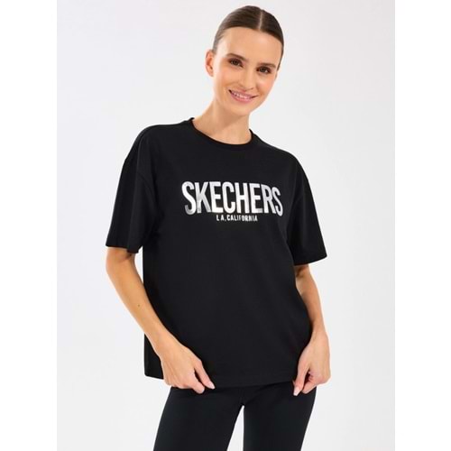 Skechers W Loose Fit Graphic Tee T-Shirt S2510131-001 Kadın Tişört