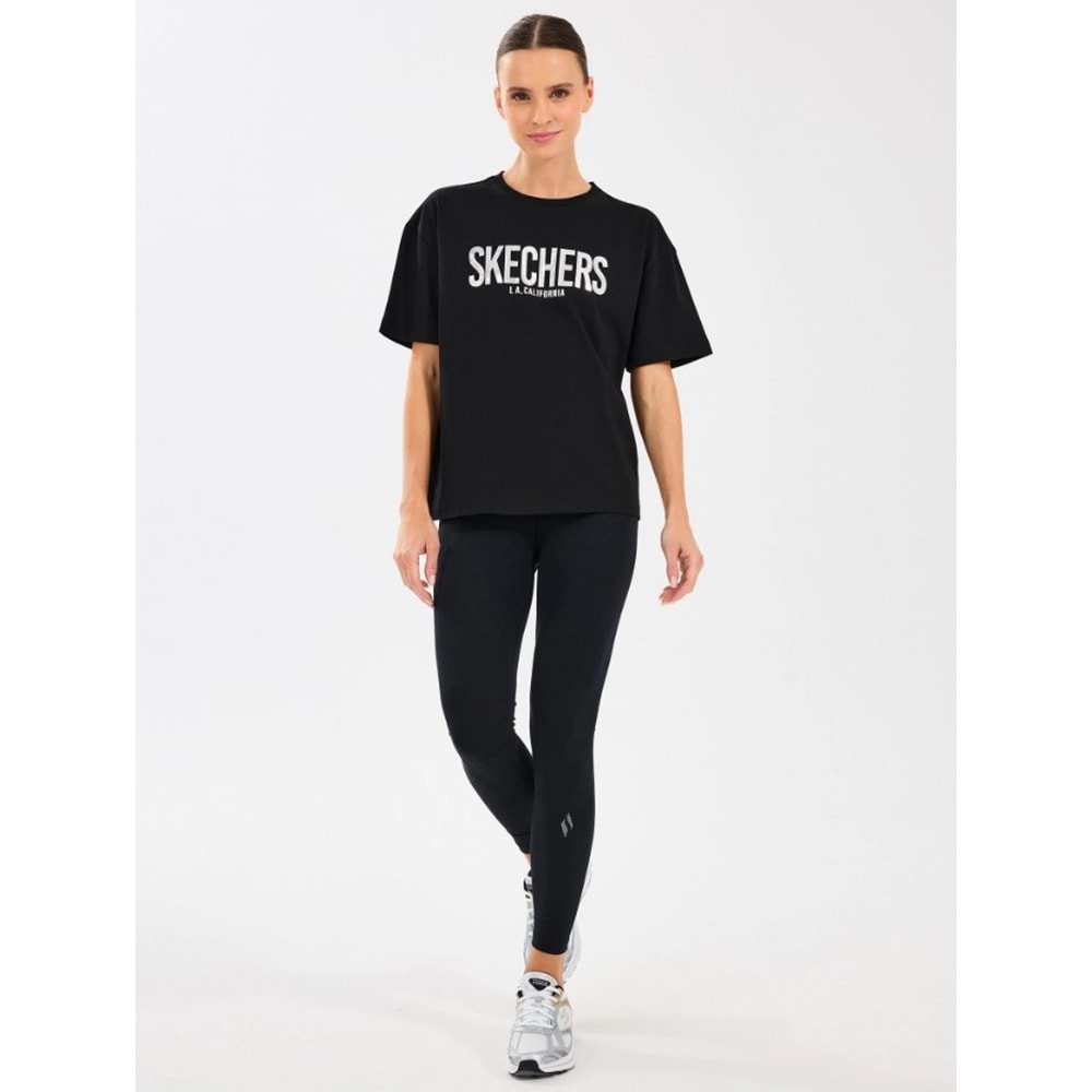 Skechers W Loose Fit Graphic Tee T-Shirt S2510131-001 Kadın Tişört