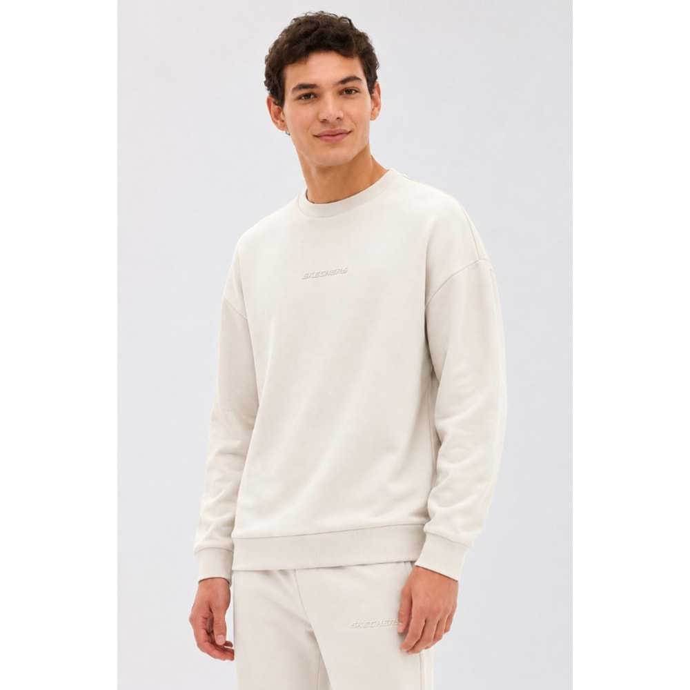 Skechers M Essential Crewneck Sweatshirt S2610015-1457 Erkek Sweatshirt