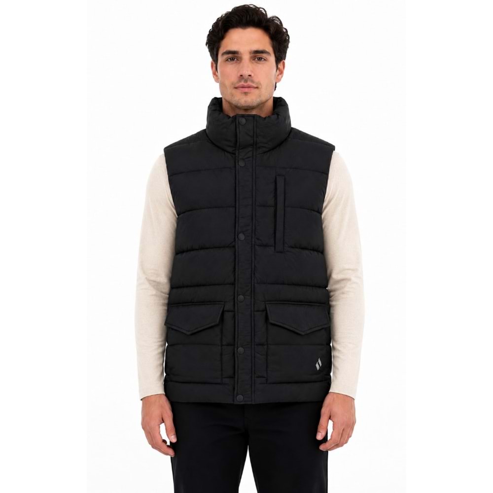 Skechers All Weather Cozy Fit Full Zip Vest S2620193-3817 Şişme Erkek Yelek