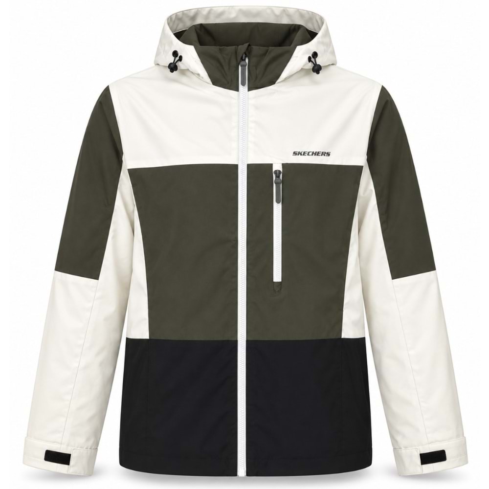 Skechers All Weather Urban Long Zip S2620044-0255 M Colorblock Fall Jacket Erkek Mont