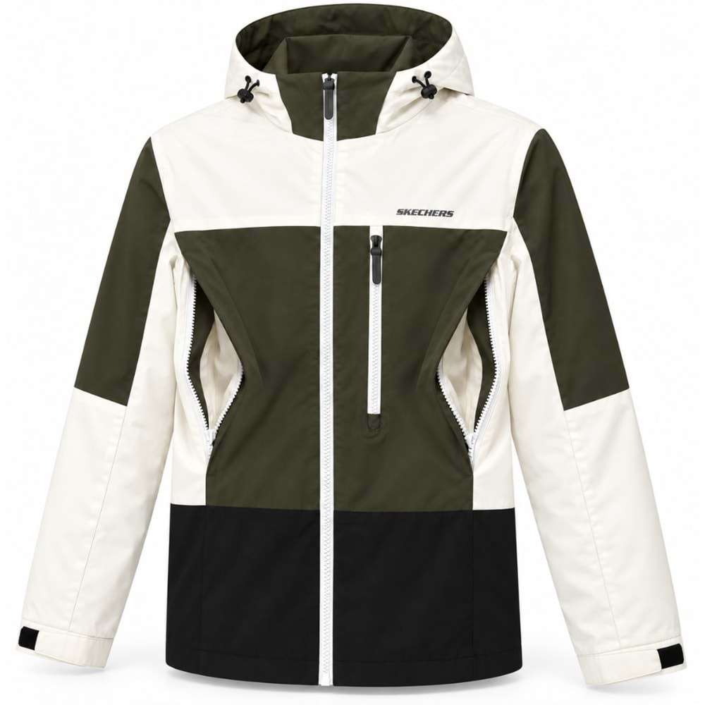 Skechers All Weather Urban Long Zip S2620044-0255 M Colorblock Fall Jacket Erkek Mont
