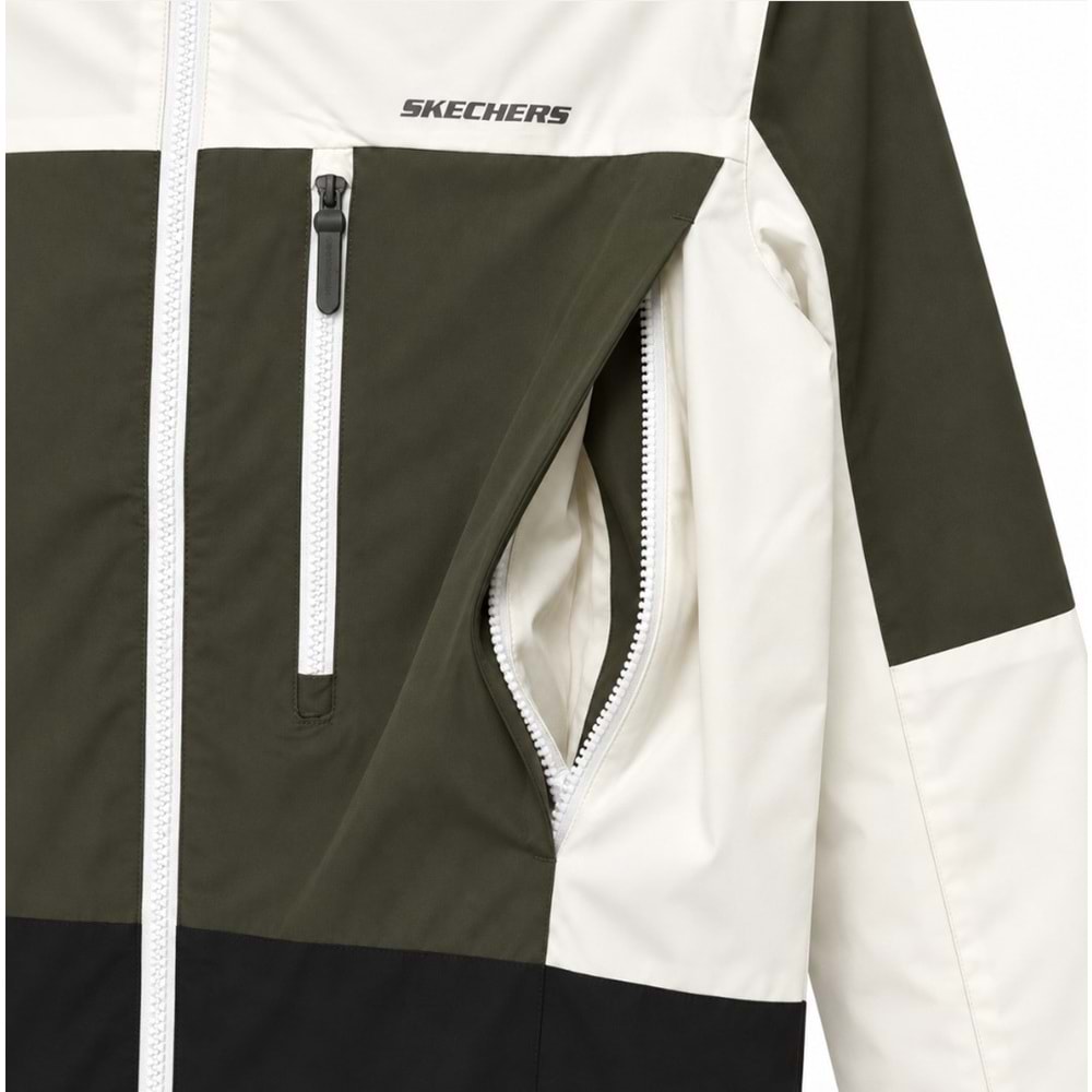 Skechers All Weather Urban Long Zip S2620044-0255 M Colorblock Fall Jacket Erkek Mont