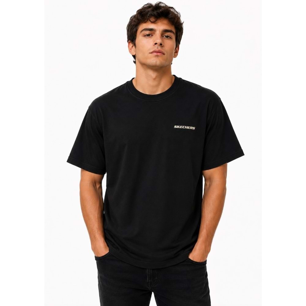 Skechers M Oversize Essential Crewneck Heavy T-Shirt S2620191-3817 Erkek Tişort