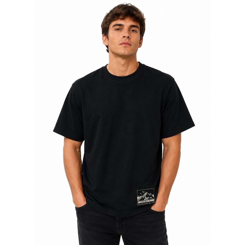 Skechers M Skypeak Crewneck Regular Box Logo T-Shirt S2620057-3817 Erkek Tişort