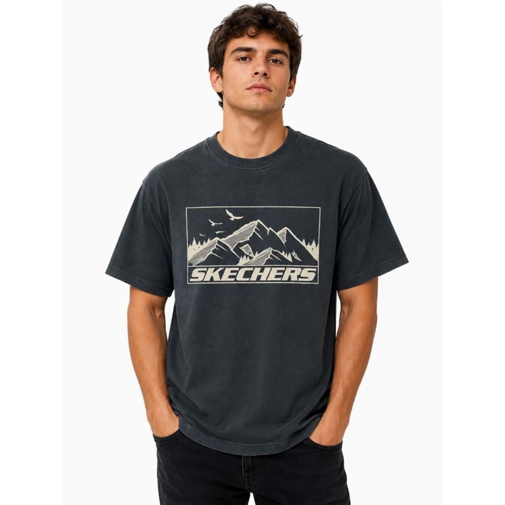 Skechers M Relax Fit Adventure Crewneck T-Shirt S2620111-3998 Erkek Tişort