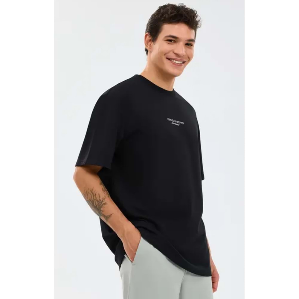 Skechers S231094-3817 M Graphic Tee Reflect Logo Oversize T-Shirt Erkek Tişort