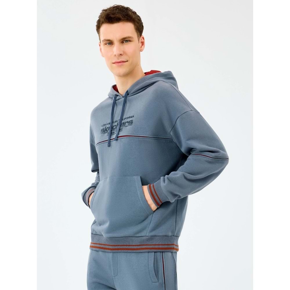 Skechers M Hoodie Kapüşonlu Sweatshirt S2520227-3998 Erkek Kapüşonlu Sweatshirt