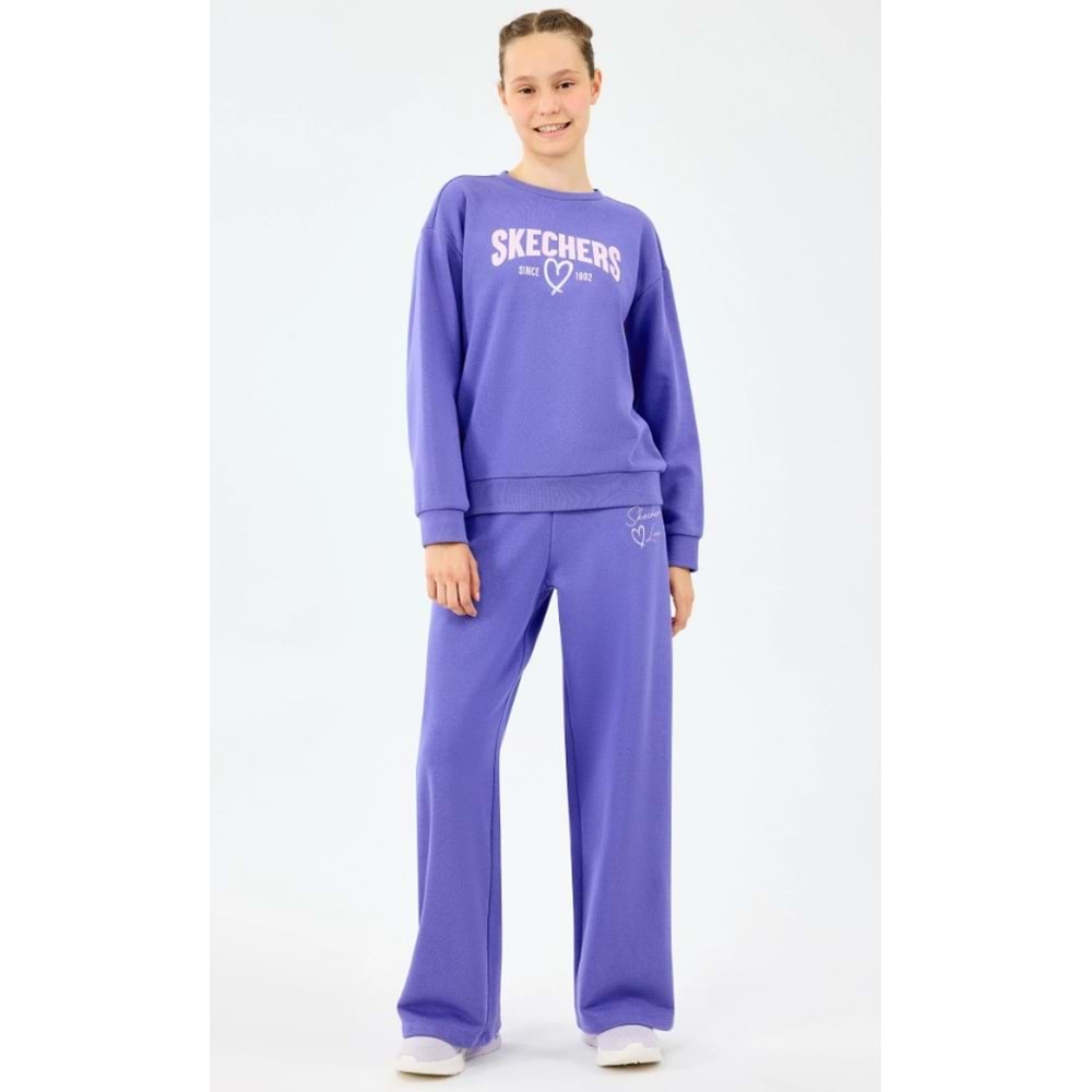 Skechers SK2520080-3996 Lw Fleece Crewneck Kız Çocuk Sweatshirt